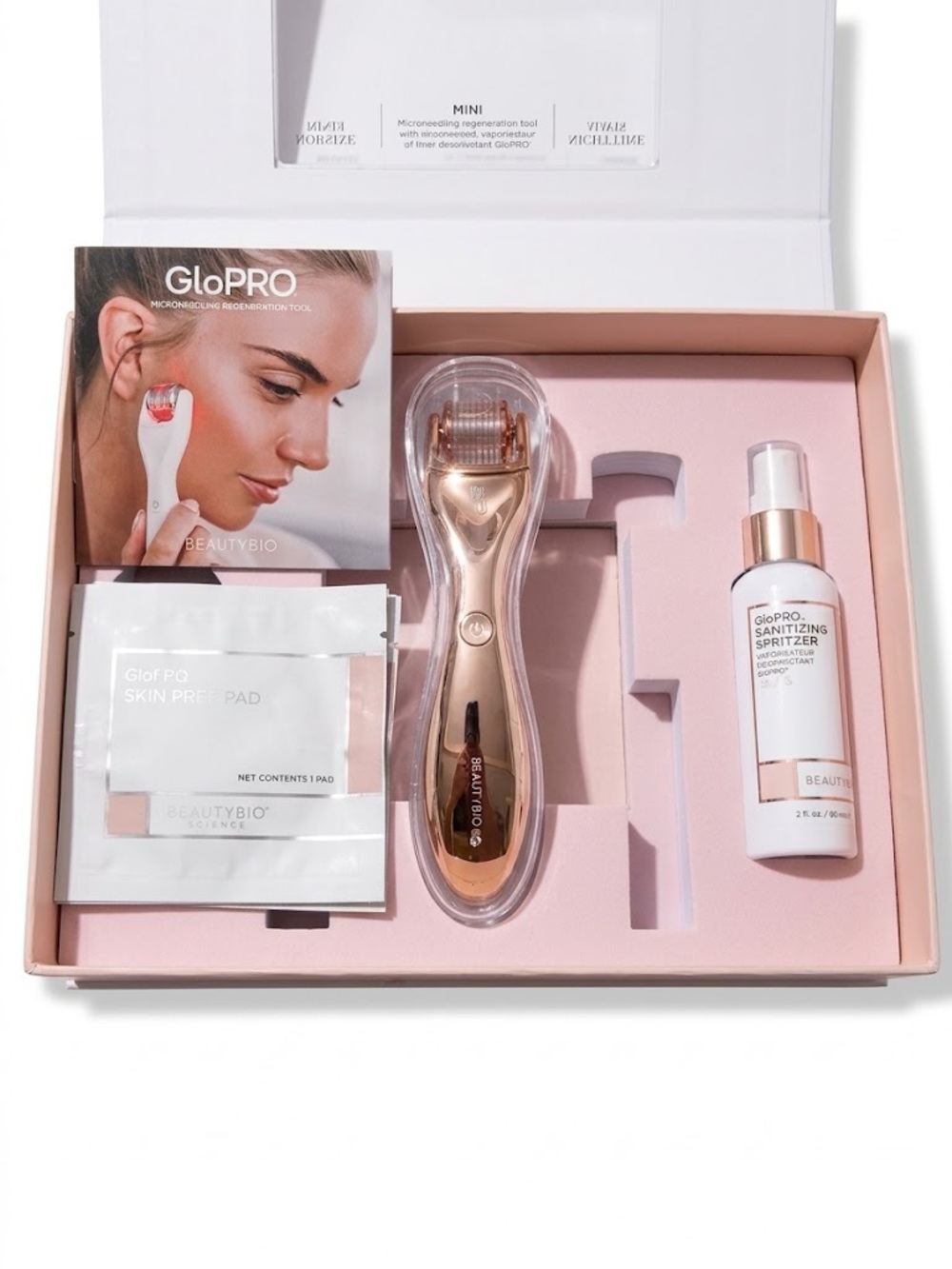 New Beauty Bio GloPro Microneedling Regeneration Tool with Prep Pads & Spritzer